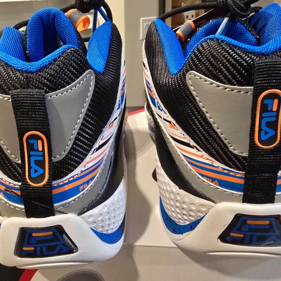 FILA - Men's Grant Hill 3 Shoes (1BM01289 132) Basketball White/Blue Size 10 NEW - Picture 7 of 10